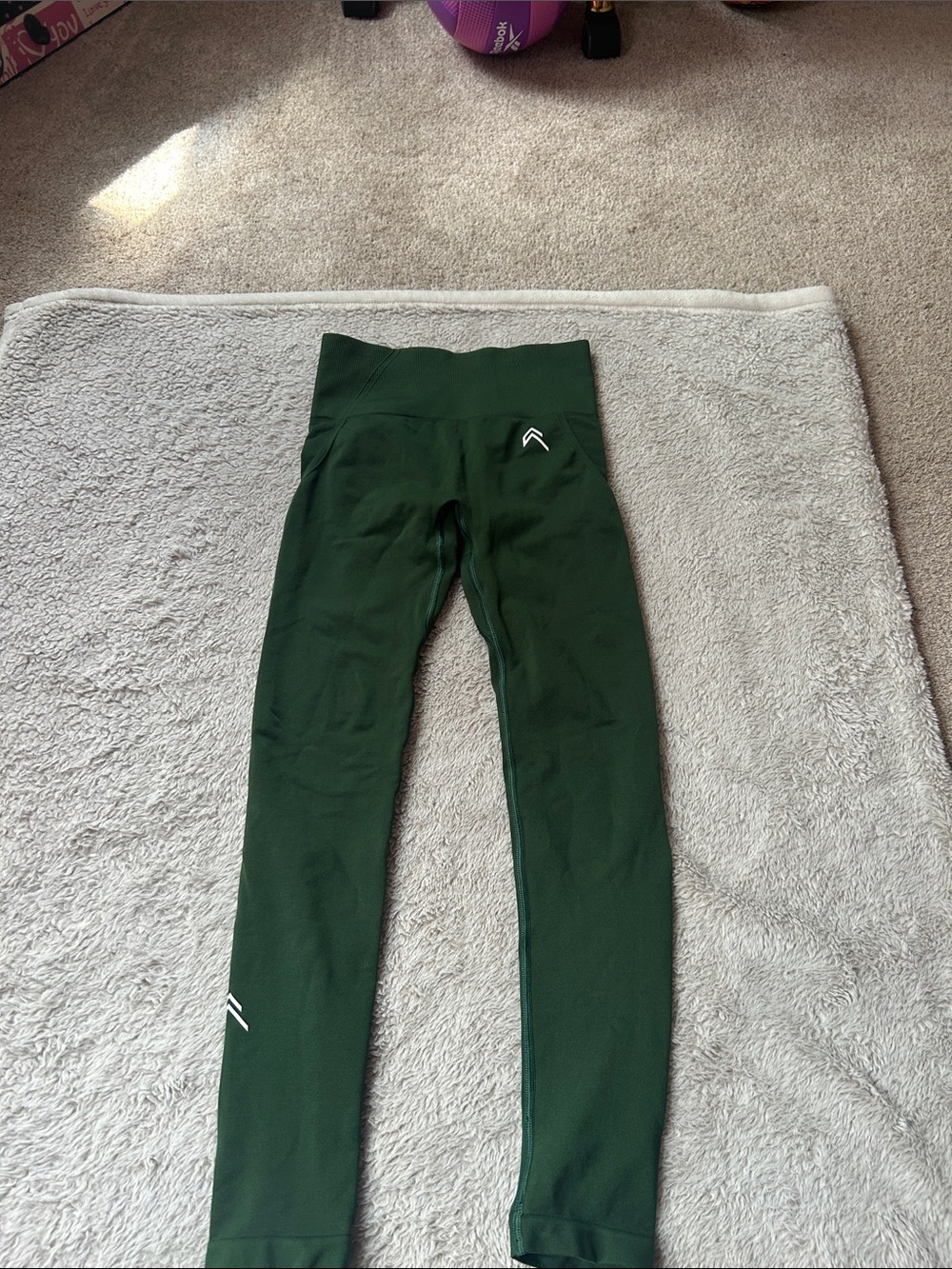 Kids High-Waist Dark Green Active Leggings